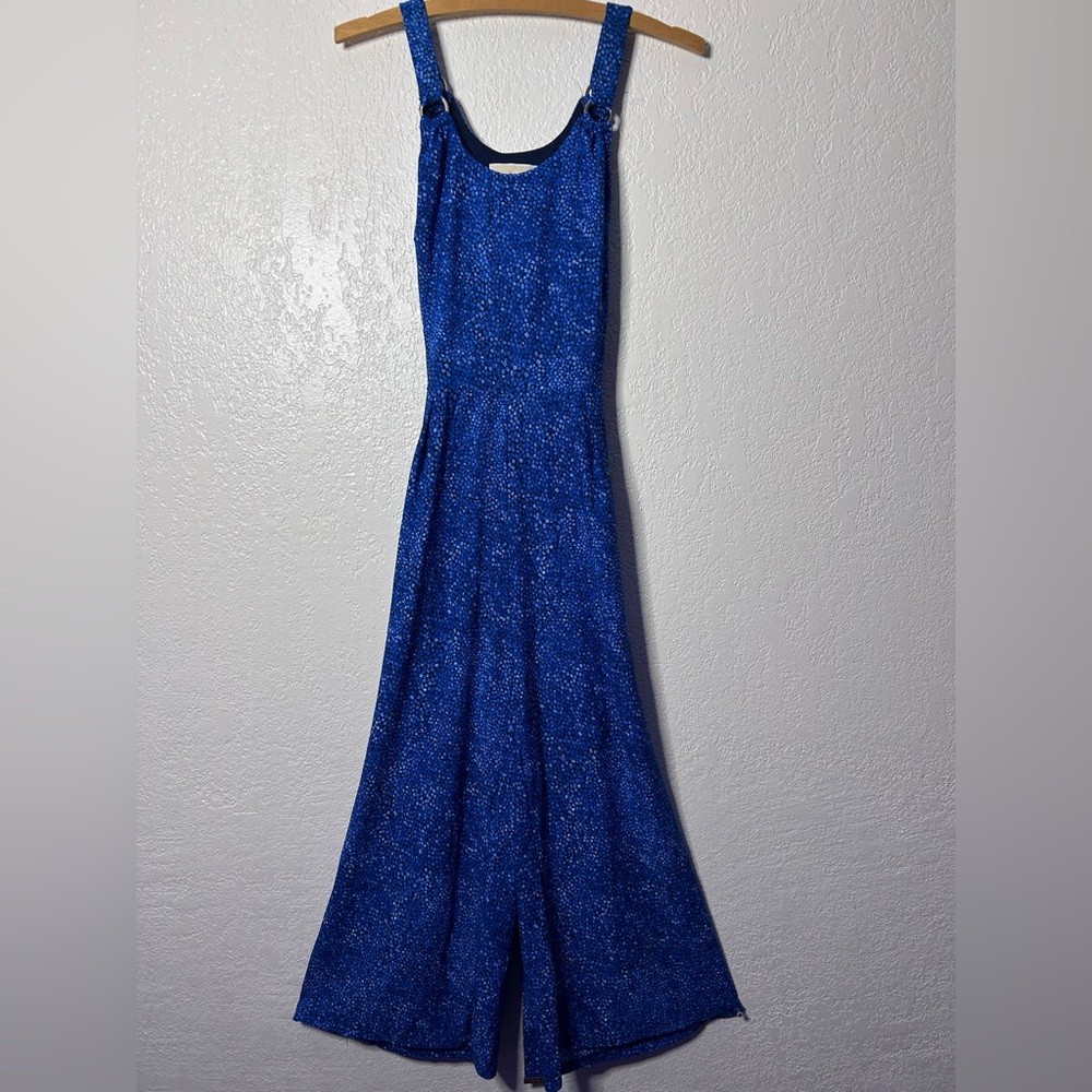 Michael Kors Women’s Sleeveless Wide-Leg Jumpsuit – Blue Floral